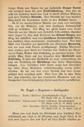 30. Tegel - Tegelort - Heiligensee