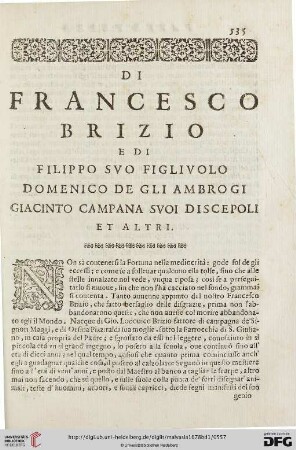 Di Francesco Brizio e di Filippo svo figlivolo [...]