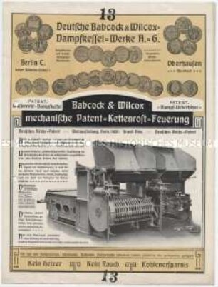 Mechanische Patent-Kettenrost-Feuerung