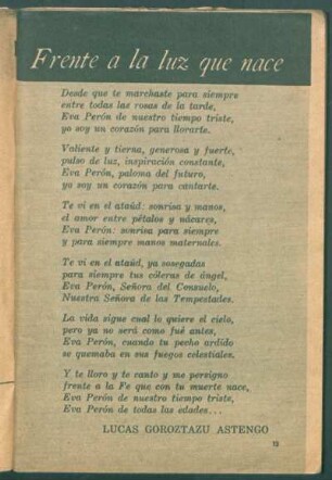 Frente a la luz que nace