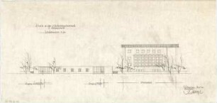 Gsaenger, Gustav; München, Fernpaßstr. 41; Hinterbärenbad- Schule mit Kindertagesstätte - Westseite (Ansicht)