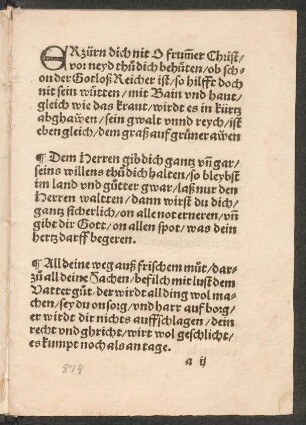 ERzürn dich nit O frumer Christ/ || vor neyd thu dich behüten/