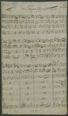 Herr lehre uns bedenken daß wir sterben müssen; B, Coro, orch
