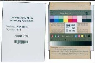 Entnazifizierung Fritz Hilbert , geb. 01.04.1910 (Arbeiter)