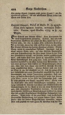 De aquaeductibus auris humanae internae. Diss.med.