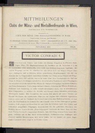 N° 30. November 1892. Wien