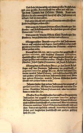 Instrumentum Vber neunvndsechtzig zeugen Sag, der Fraisz halb, ad perpet: memor: Anno 1506. verhört. : [15. Octobris, An[n]o 1540 ...]