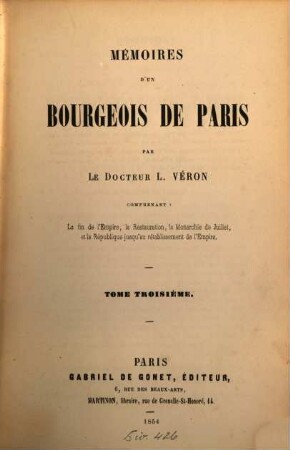 Mémoires d'un bourgeois de Paris, 3