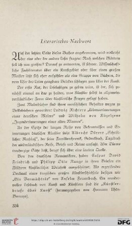 Literarisches Nachwort