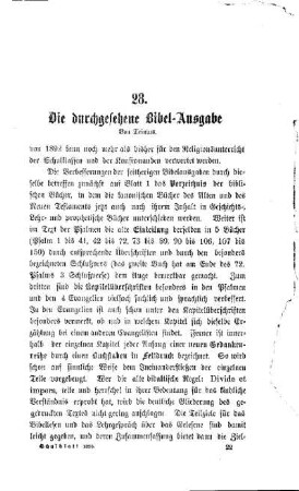 Die durchgesehene Bibel-Ausgabe