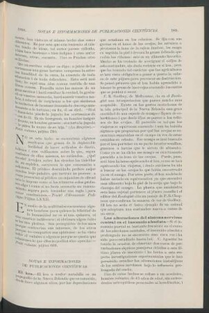 Notas e informaciones de publicaciones científicas
