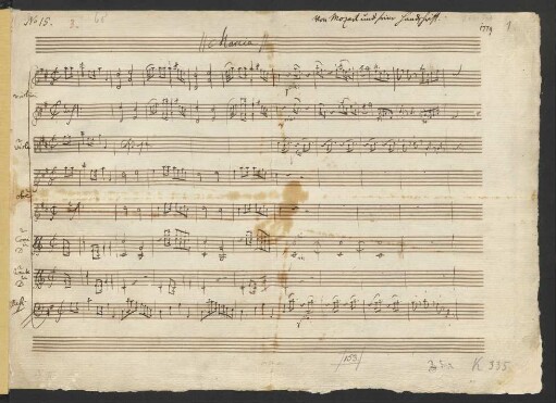 Märsche; orch; D-Dur; KV 335,1