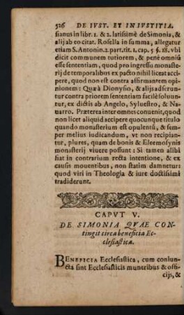 Caput V. De Simonia Quae Contingit circa beneficia ...