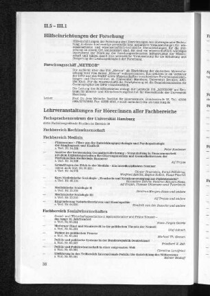 III.1 Allgemeine Veranstaltungen
