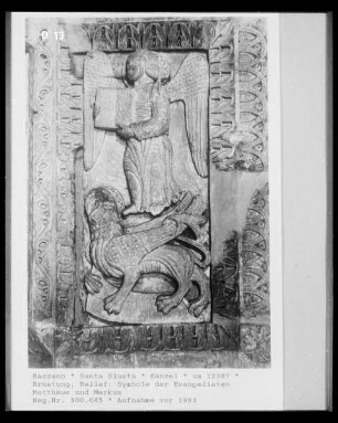 Symbole der Evangelisten Matthäus und Markus