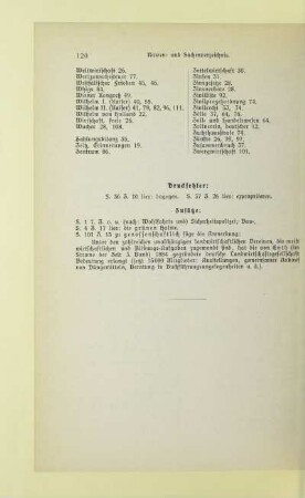 Druckfehler und Zusätze