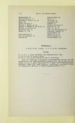 Druckfehler und Zusätze