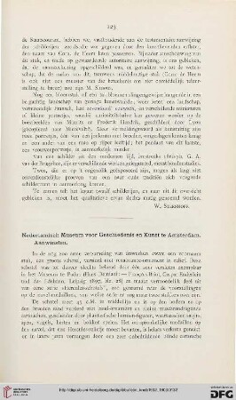 Nederlandsch Museum voor Geschiedenis en Kunst te Amsterdam. Aanwisten - Mauritshuis te 's-Gravenhage