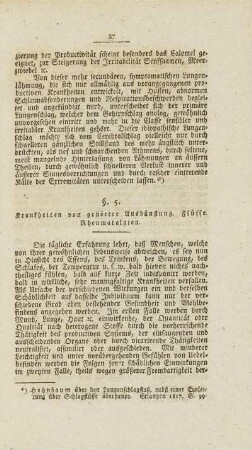 §. 5. Krankheiten von gestörter Ausdünstung. Flüsse. Rheimatalgien
