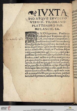 Ivxta pio atqve ervdito viro D. Tilomano Plettenero Phi. Melanch. Sa.
