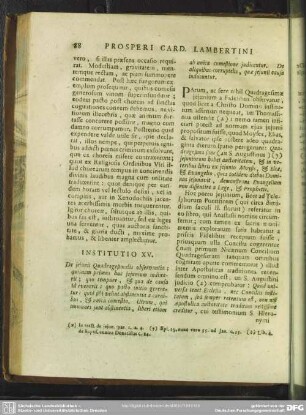 Institutio XV. De ieiunii Quadragesimalis observantia