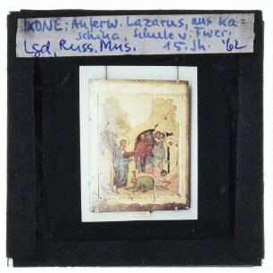 Russische Ikone, Auferweckung des Lazarus : Inv. Nr. 2723