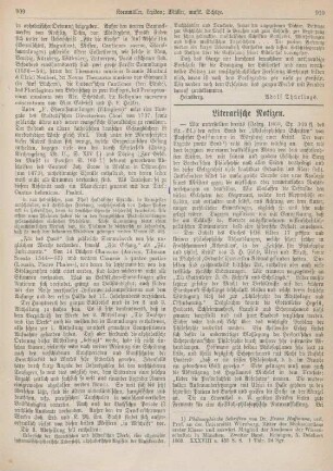 910-911 Literarische Notizen