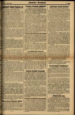 Zweite Ausgabe vom Mittwoch, den 06. März 1940.