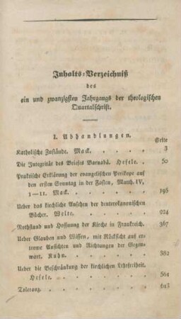 729-731 Inhaltsverzeichnis