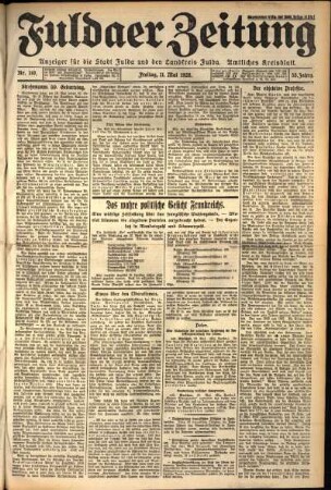 Ausgabe vom Freitag, den 11. Mai 1928.
