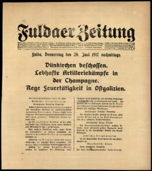 Ausgabe vom Donnerstag, den 28. Juni 1917.