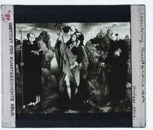 Memling, Moreel-Triptychon m. Hl. Christopherus (Brügge GM 0000.GRO0091.I-0095.I) : Zentrale Tafel mit Darstellung des HL. Christophorus