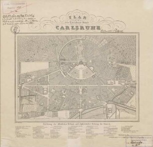 Plan der Residenz-Stadt Carlsruhe