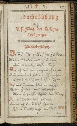 Andachtsübung beӳ Besuchung des heiligen Kreutzwegs.