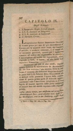 Capitolo IX. Degli Arsenali