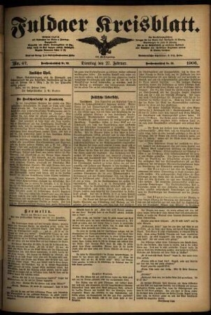Ausgabe vom Dienstag, den 27. Februar 1906.