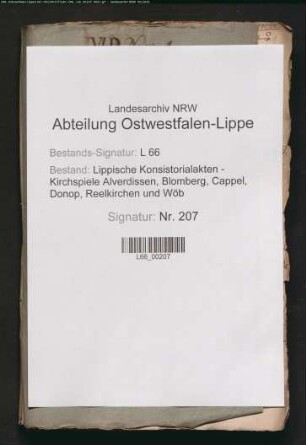 Besetzung der Küsterstelle