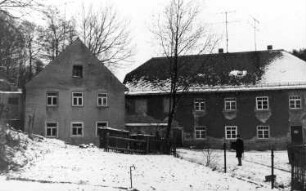 Triebischtal-Taubenheim. Obermühle, davor Hubertus Boden