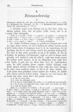 I. Aus den Stadtrechten