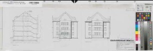 Münster (Münster) Portsmouth-Kaserne Block 4 Süd- und Nordansicht, Schnitt 1971 1 : 100 30 x 92 Pause Finanzbauamt Münster