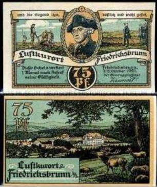 Friedrichsbrunn 75 Pfennig, Notgeldserie