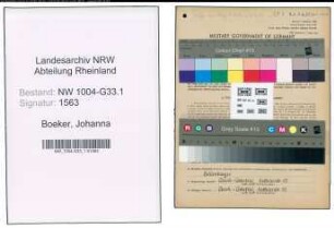 Entnazifizierung Johanna Boeker , geb. 23.10.1902 (Lehrerin)