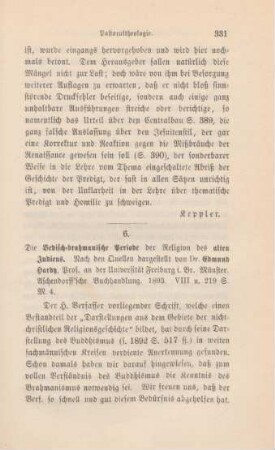 331-335 [Rezension] Hardy, Edmund, Die vedisch-brahmanische Periode der Religion des alten Indiens