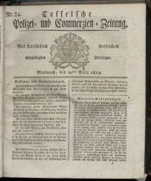 Nr. 24, Mittwoch, den 24sten Maerz 1819