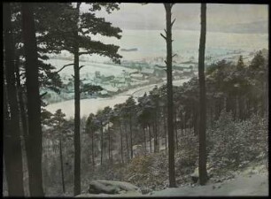 Langenhennersdorf : Langenhennersdorf. Blick auf das Mitteldorf. Winteraufnahme