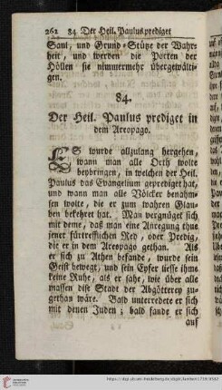 83. Der heil. Paulus prediget in dem Areopago