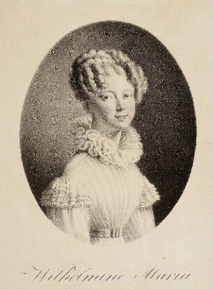 Bildnis von Wilhelmine (1808-1891), Herzogin von Schleswig-Holstein-Sonderburg-Glücksburg