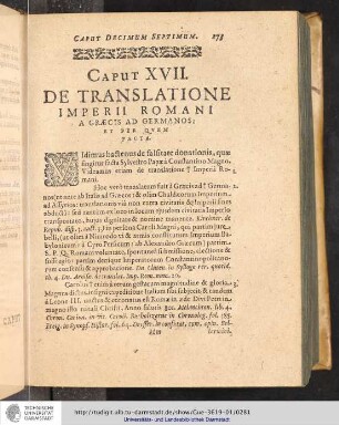 Pars Prima. Caput XVII.