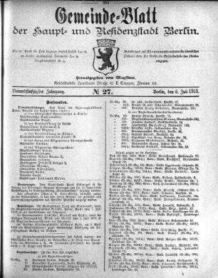 1913,27: No. 27, 6. Juli 1913
