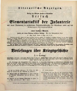 Allgemeine Militär-Zeitung. Literaturblatt zur Allgemeinen Militärzeitung. 1863